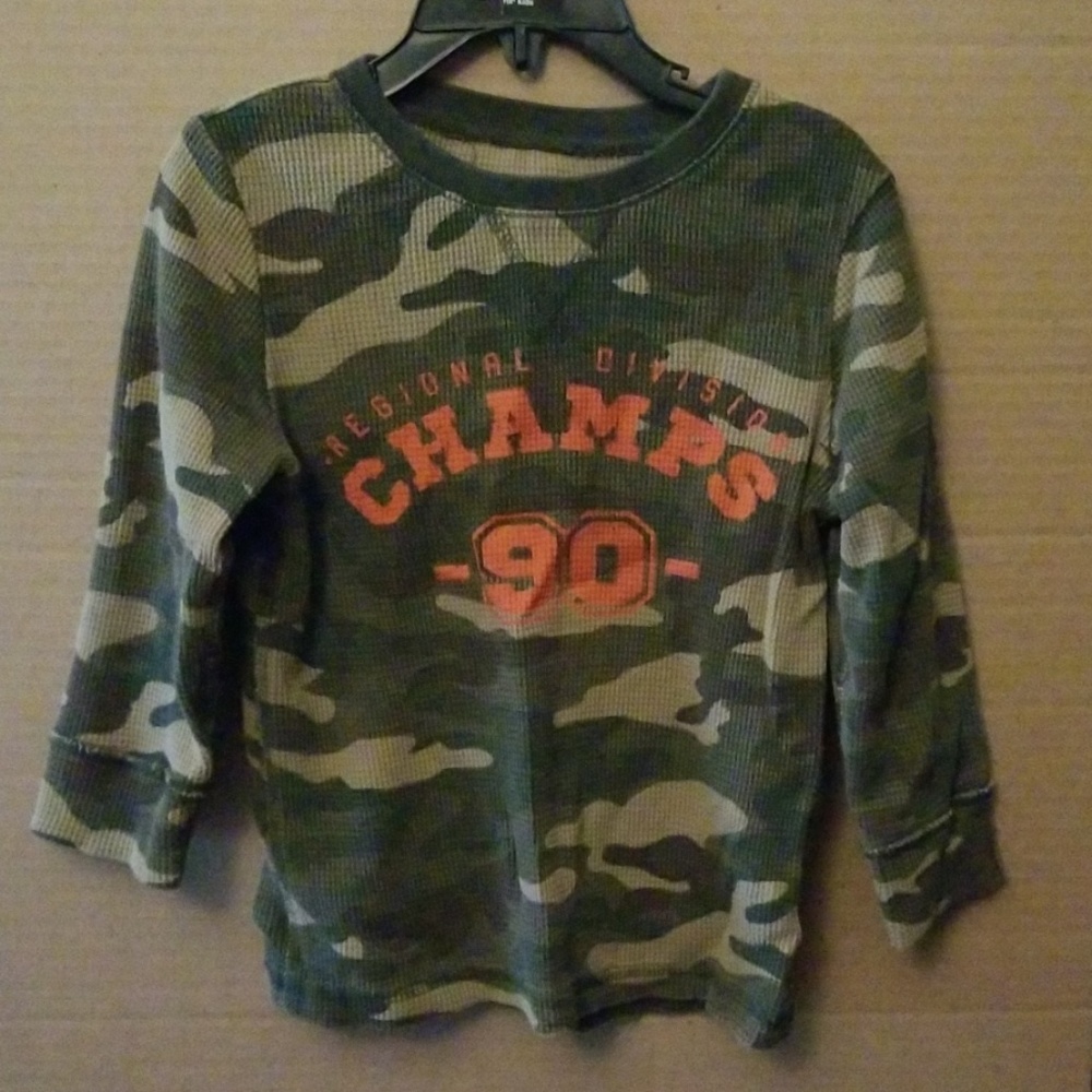Boys Camo Long Sleeve Thermal
